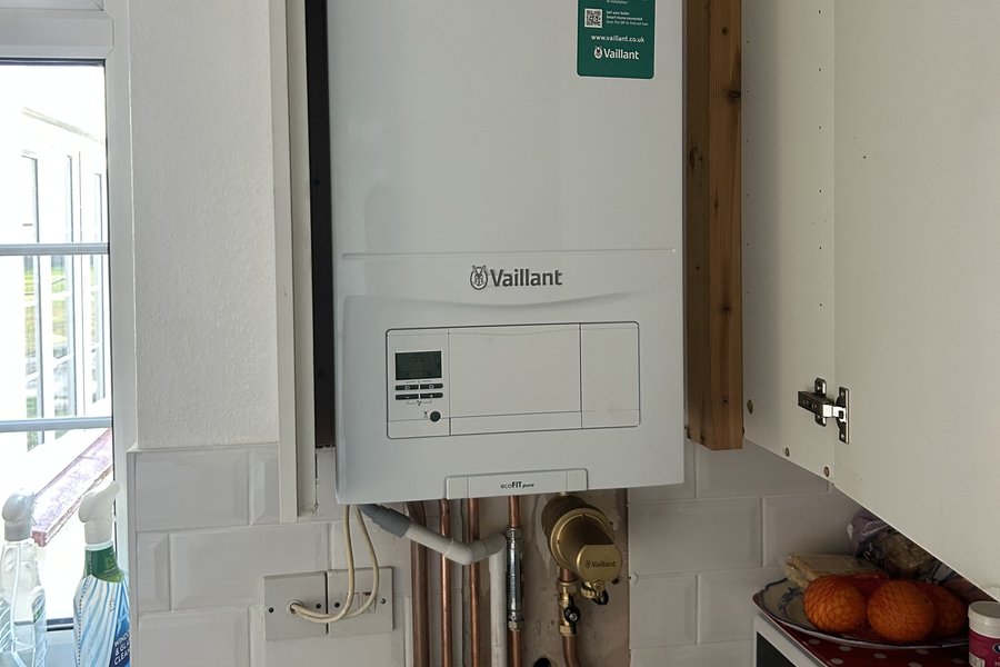 Boiler fitting in a domestic property
