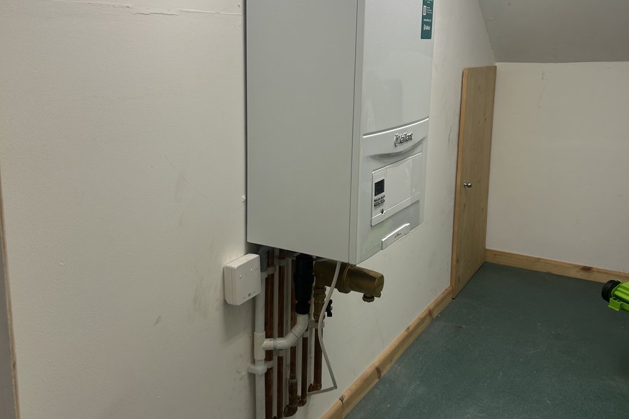 Boiler installation in progress